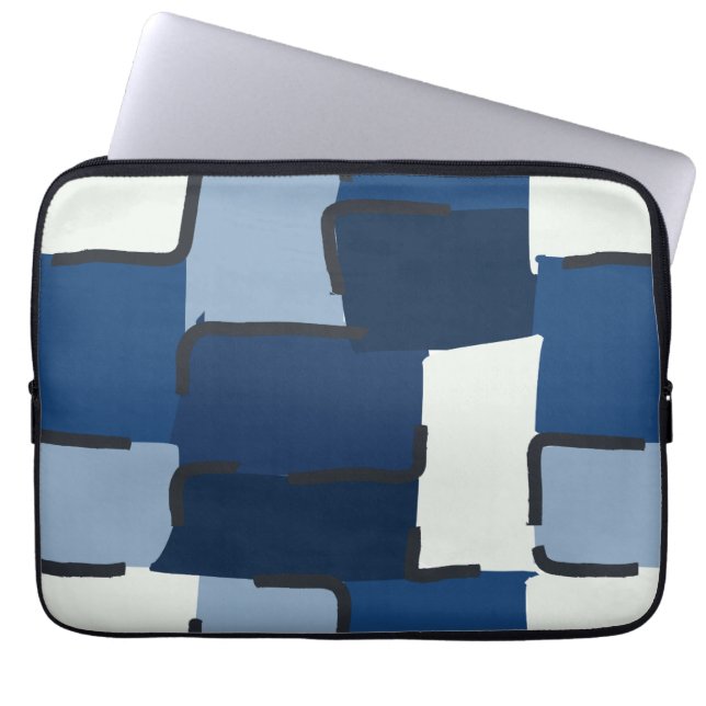 Urban Geo | Cobalt Cool | Hero Mönster Laptop Fodral (Framsidan)