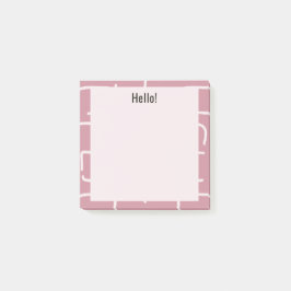 Urban Geo | Dammt Rosa | Blender Mönster Post-it Block