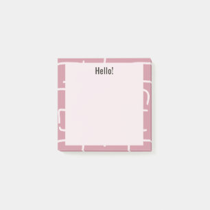 Urban Geo   Dammt Rosa   Blender Mönster Post-it Block