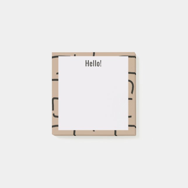 Urban Geo | Onyx Neutral | Blender Mönster Post-it Block (Framsida)