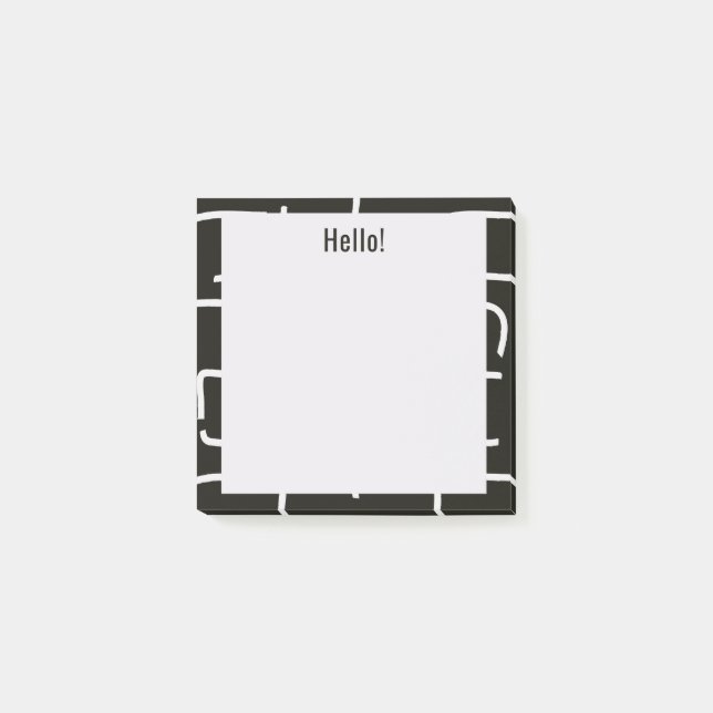 Urban Geo | Onyx Neutral | Blender Mönster Post-it Block (Framsida)