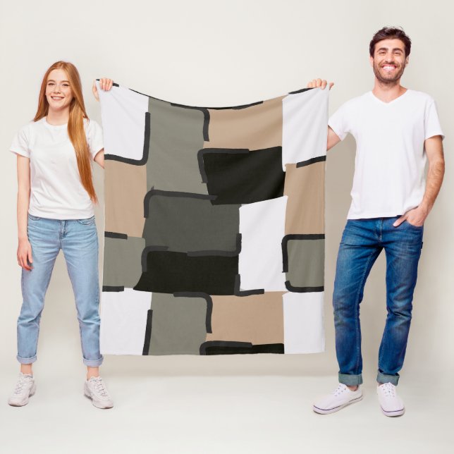 Urban Geo | Onyx Neutral | Hero Mönster Fleecefilt (På plats)
