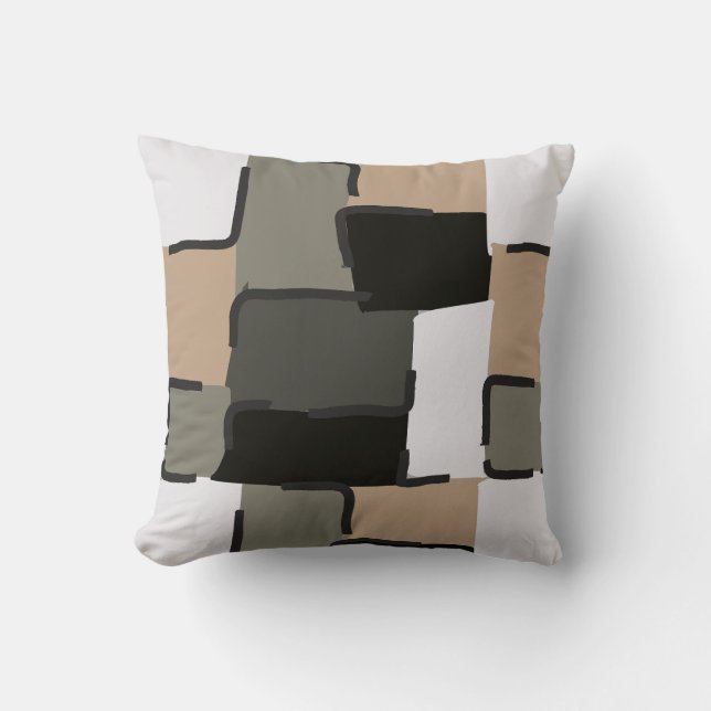 Urban Geo | Onyx Neutral | Hero Mönster Kudde (Framsida)