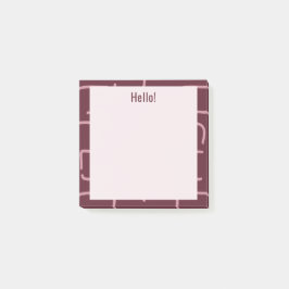 Urban Geo | Wine Berry | Blender Mönster Post-it Block