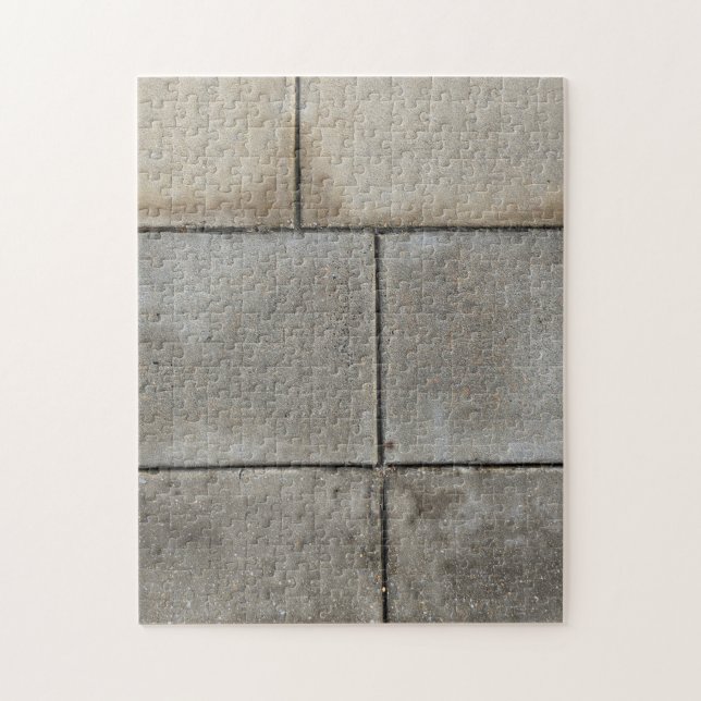 Urban geometri: Regntvättade linjer i lugnt grått Pussel (Vertikal)