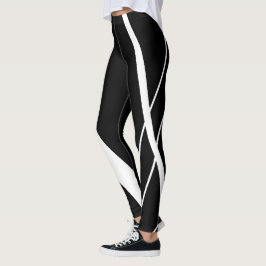 Urban geometri svart och vit leggings