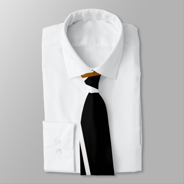 Urban geometri svart vit Sienna-brun Slips (Bunden)