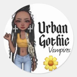 Urban Gothic Vampires Stickers 4 Runt Klistermärke