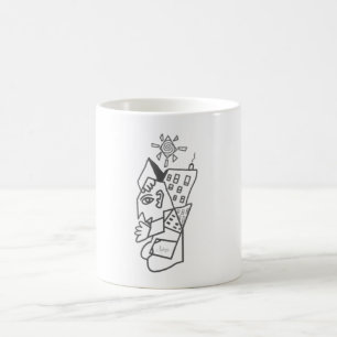 Urban Graffiti Abstrakt Cityscape Kaffemugg