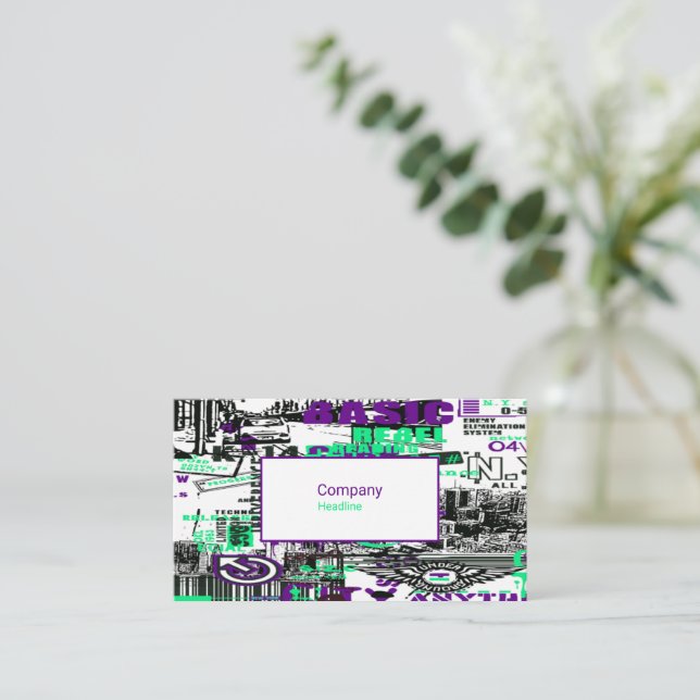 Urban Graffiti Affärskort Visitkort (Stående Fram)