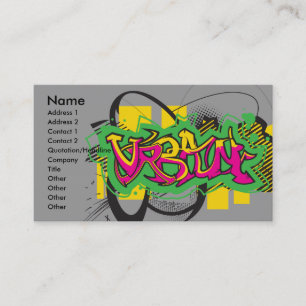 Urban graffiti-design visitkort