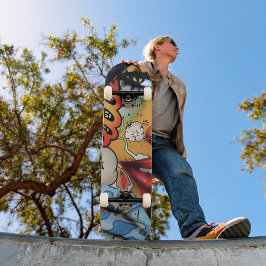 Urban Graffiti flicka konst Skateboard