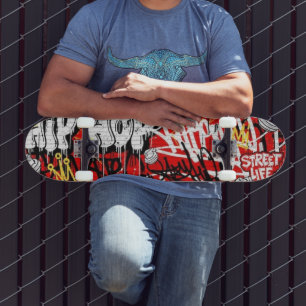 Urban Graffiti Gatukonst Anpassad ThrowUp Klotter Mini Skateboard Bräda 18,5 Cm