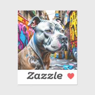 Urban Graffiti Gatumålning Pitbull Klistermärken