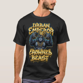 Urban Graffiti Gorilla Krönt Beast Väggkonst T Shirt
