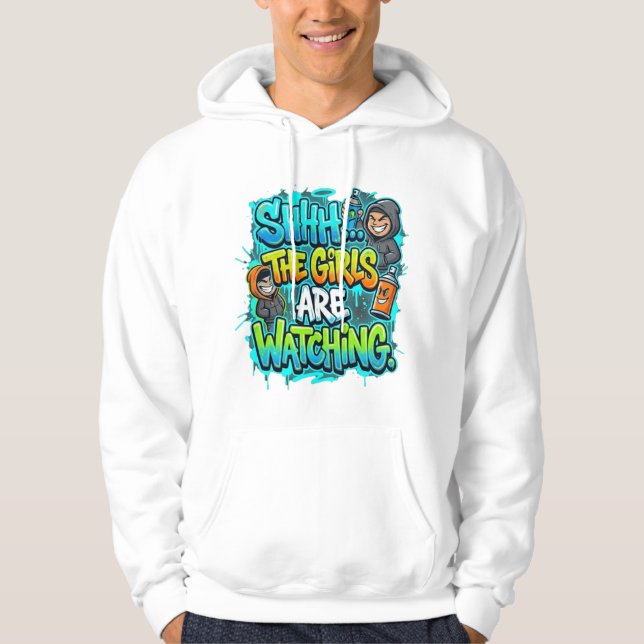 Urban Graffiti Hoodie - "Shhh... (Framsida)