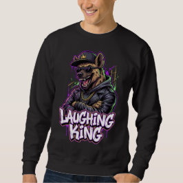 Urban Graffiti Hyena Laughing King Väggkonst Lång Ärmad Tröja