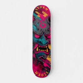 Urban Graffiti Oni Mask - Anpassade Skate Deck