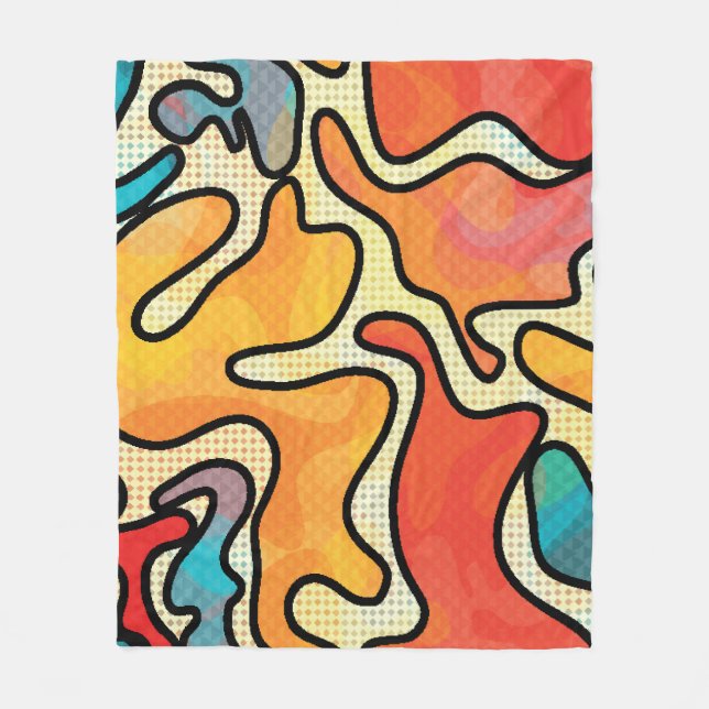 Urban Graffiti: Seamless Art Struktur. Fleecefilt (Framsidan)