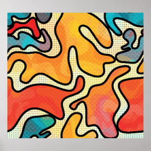 Urban Graffiti: Seamless Art Struktur. Poster