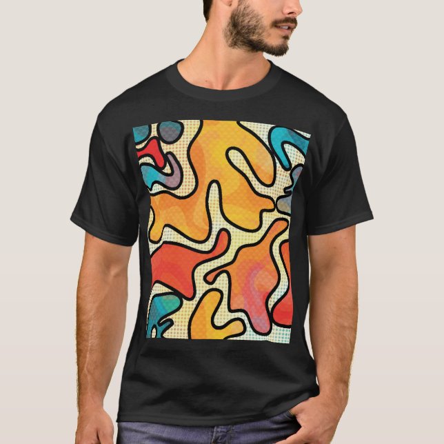 Urban Graffiti: Seamless Art Struktur. T Shirt (Framsida)