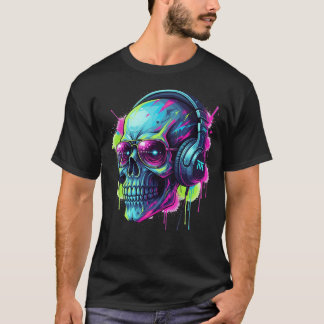 Urban Graffiti Skull DJ T Shirt