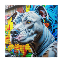 Urban Graffiti Street Art City Pitbull Älskare