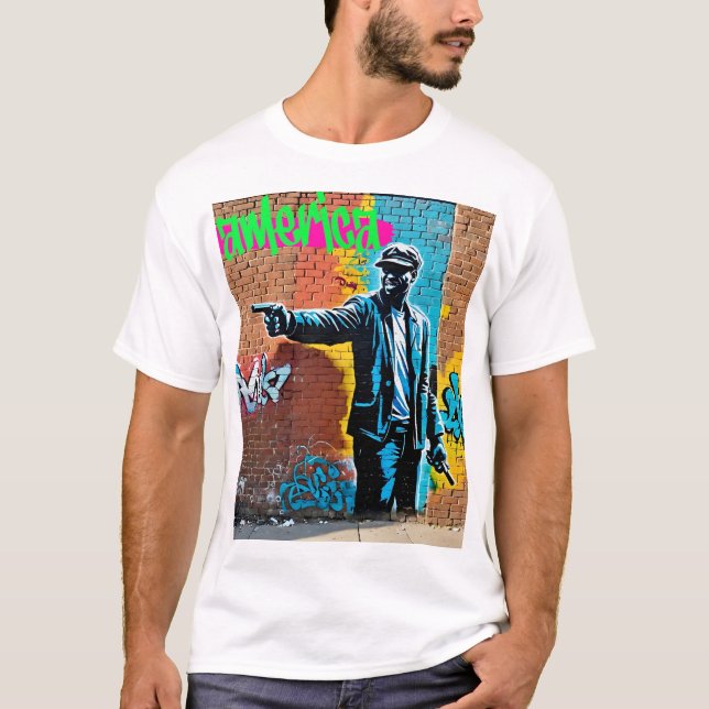 Urban Graffiti Street Art Coola Graphic T-Shirt (Framsida)