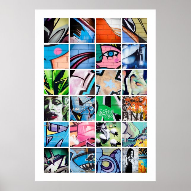 Urban Graffiti/Street Art Large Poster (Framsidan)