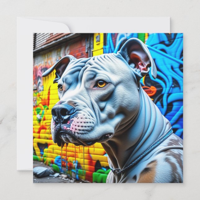 Urban Graffiti Street Art Pitbull (Framsida)