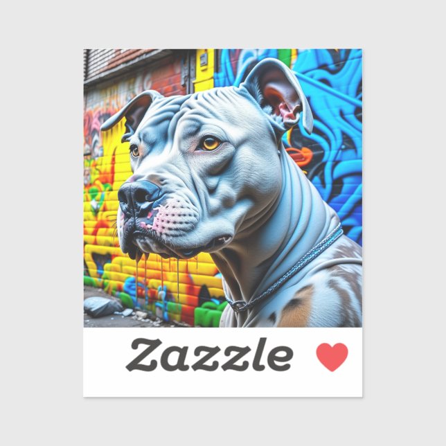 Urban Graffiti Street Art Pitbull Klistermärken (Ark)