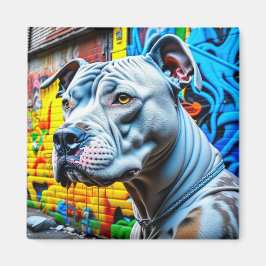 Urban Graffiti Street Art Pitbull Magnet