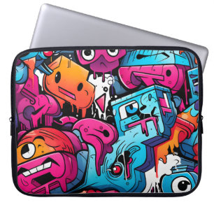 Urban Graffiti Street Art Stänk Laptop Fodral