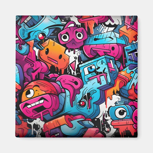 Urban Graffiti Street Art Stänk Magnet (Framsidan)