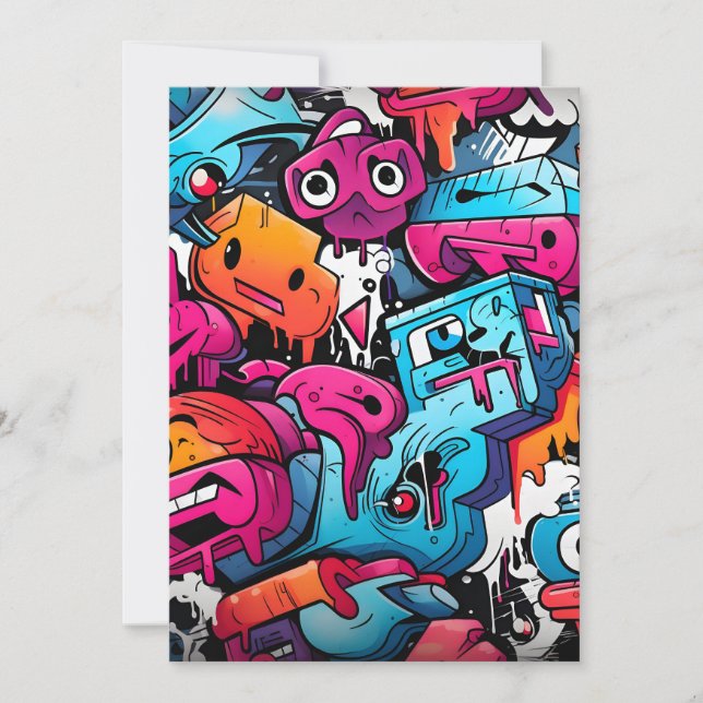 Urban Graffiti Street Art Stänk Meddelande (Framsida)