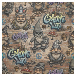 Urban Graffiti Tomtar Mönster Tyg