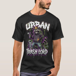 Urban Graffiti Tvättbjörn Sopor Lord Väggkonst T Shirt
