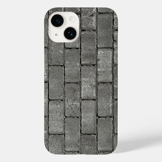 Urban Grey Brick Pavement Texture iPhone Case (Baksida)