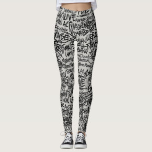 Urban Grunge Klotter Leggings