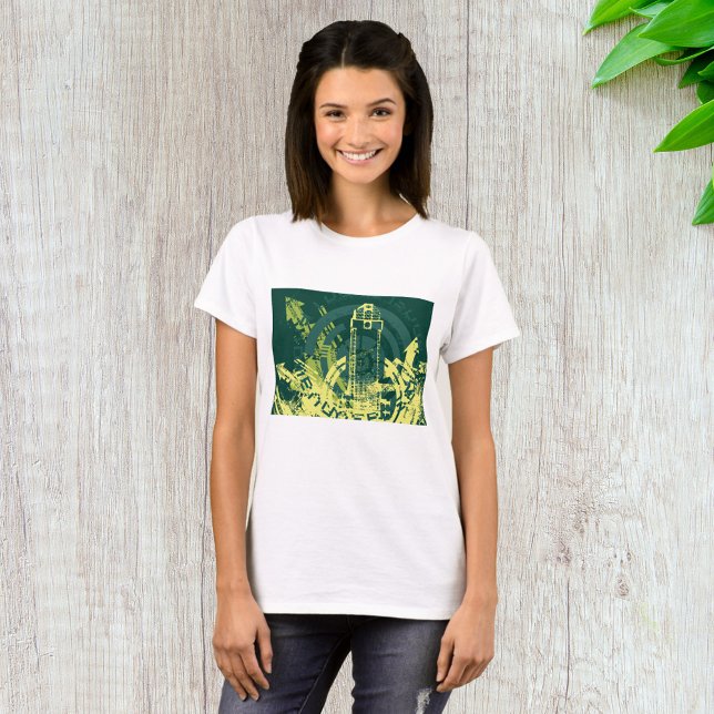 Urban Grunge Y2K Abstrakt Cyberpunk Stad T Shirt (Skapare uppladdad)