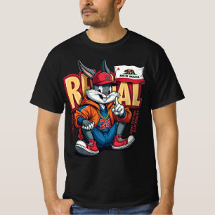 Urban Hare Vibes – Streetwise Kanin i Cali-stil T Shirt
