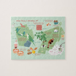 Urban Hiking Karta i Brooklyn New York Pussel