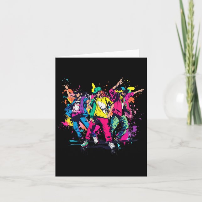 Urban Hip hop Dancing Novelty Graffiti Graphic Kort (Framsida)