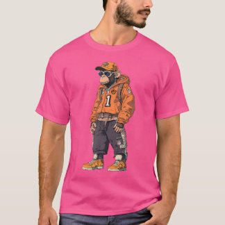 Urban Hip hop Funny Novelty Graphic Ape T Shirt