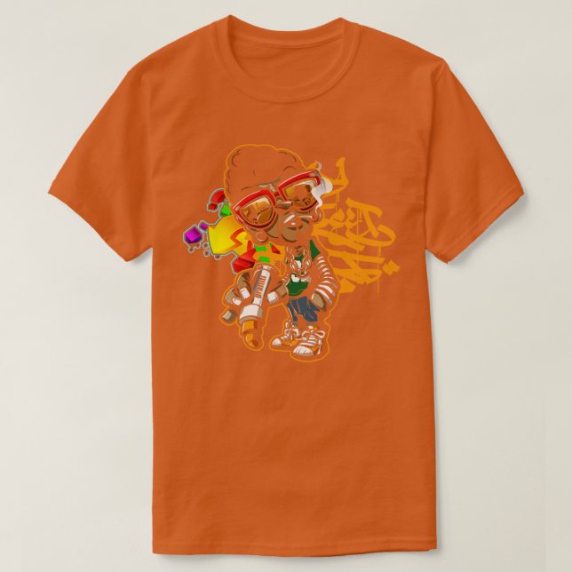 Urban Hip hop Graffiti Art Graphic T Shirt (Design framsida)