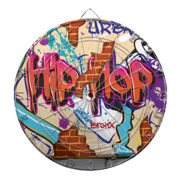 Urban Hip Hop Graffiti-vägg. Piltavla (Framsidan)