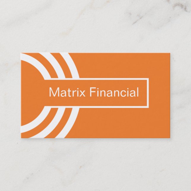 Urban Hipster-Affärskort, Orange Visitkort (Framsida)