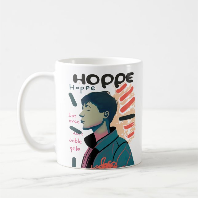 Urban Hope - Abstract Portrait Illustration Kaffemugg (Vänster)