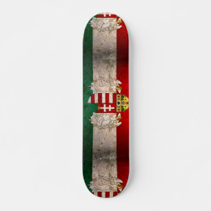 Urban Hungary Grunge Anpassningsbar Pro Park Board Mini Skateboard Bräda 18,7 Cm