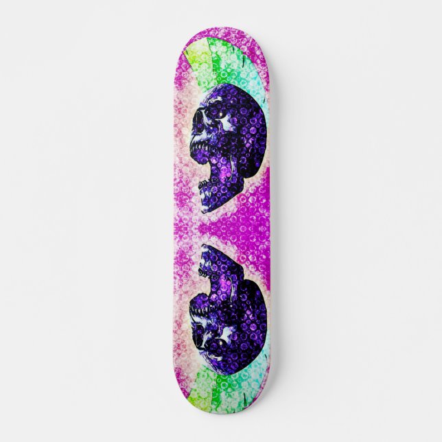 Urban Johnny Skull Rave Grunge Inslag Trick Deck Skateboard Bräda 20,5 Cm (Framsida)